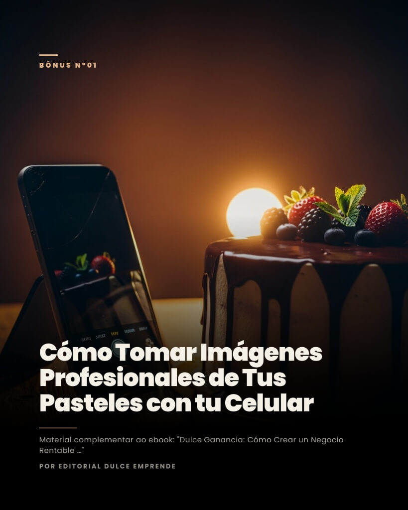 Fotografías profesionales de tus pasteles