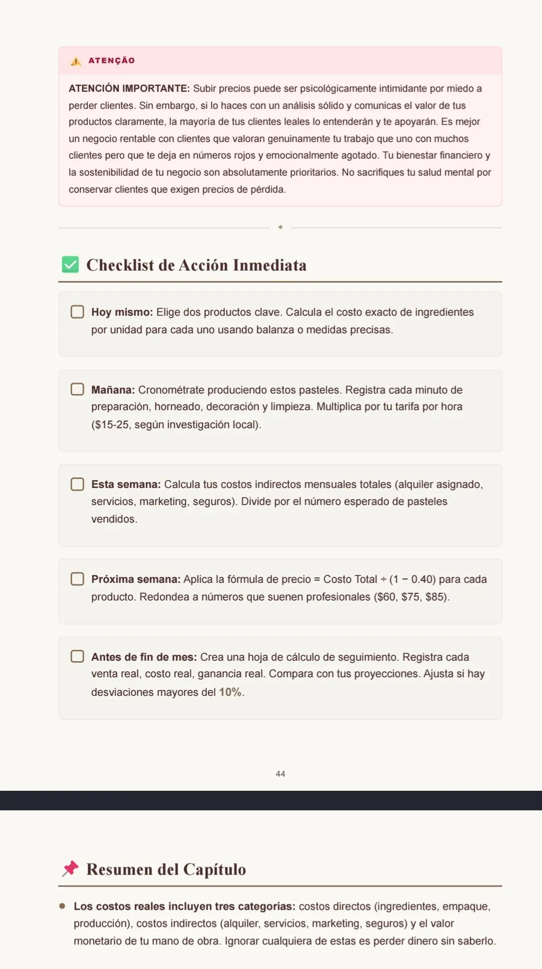Checklist de acción inmediata